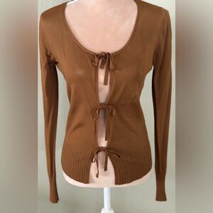 Naf- Naf Tie-front Brown Top